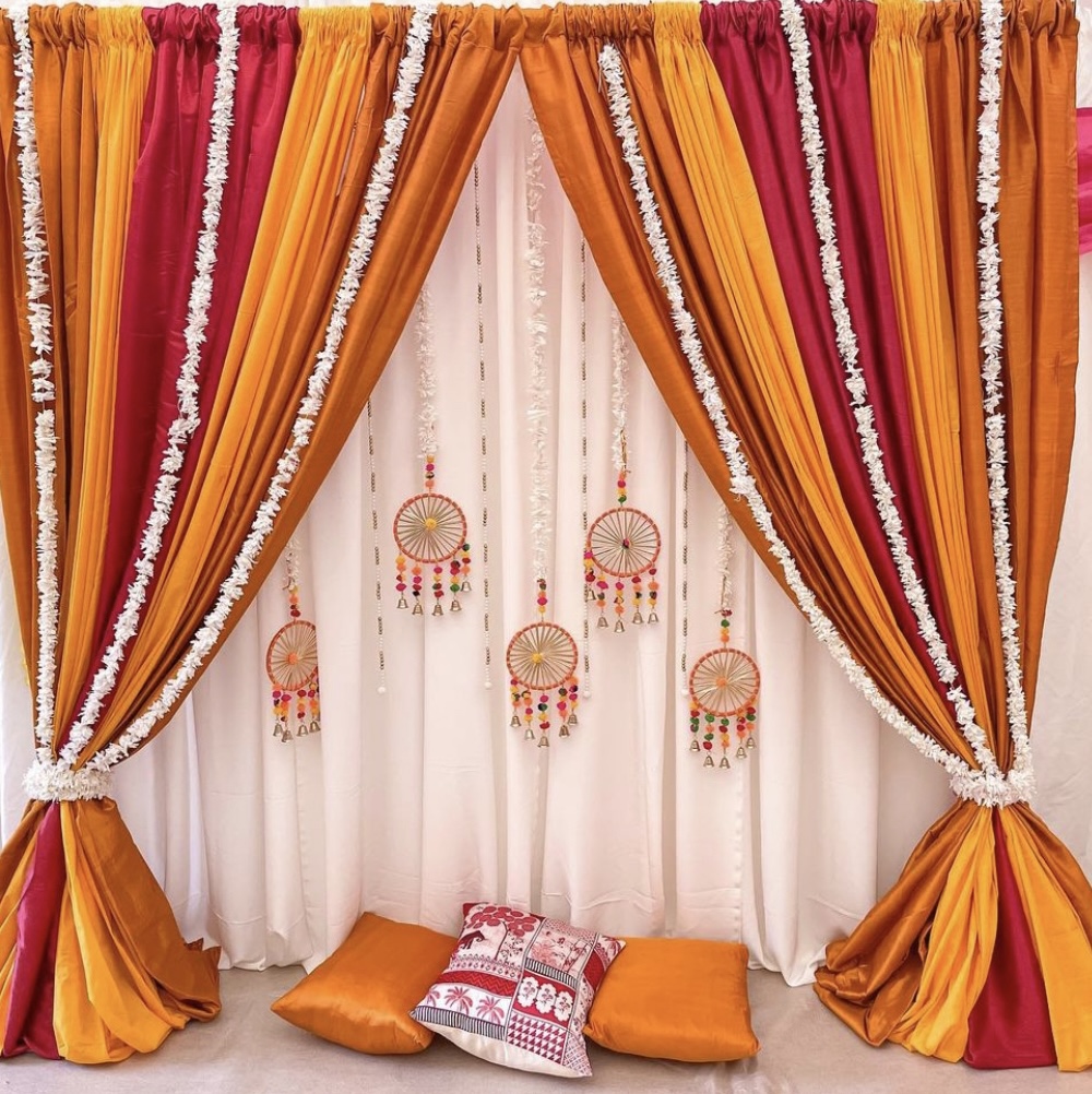Floral decorative backdrop for celebrations