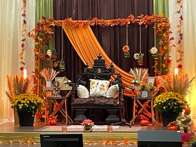 Elegant celebration backdrop and floor decor