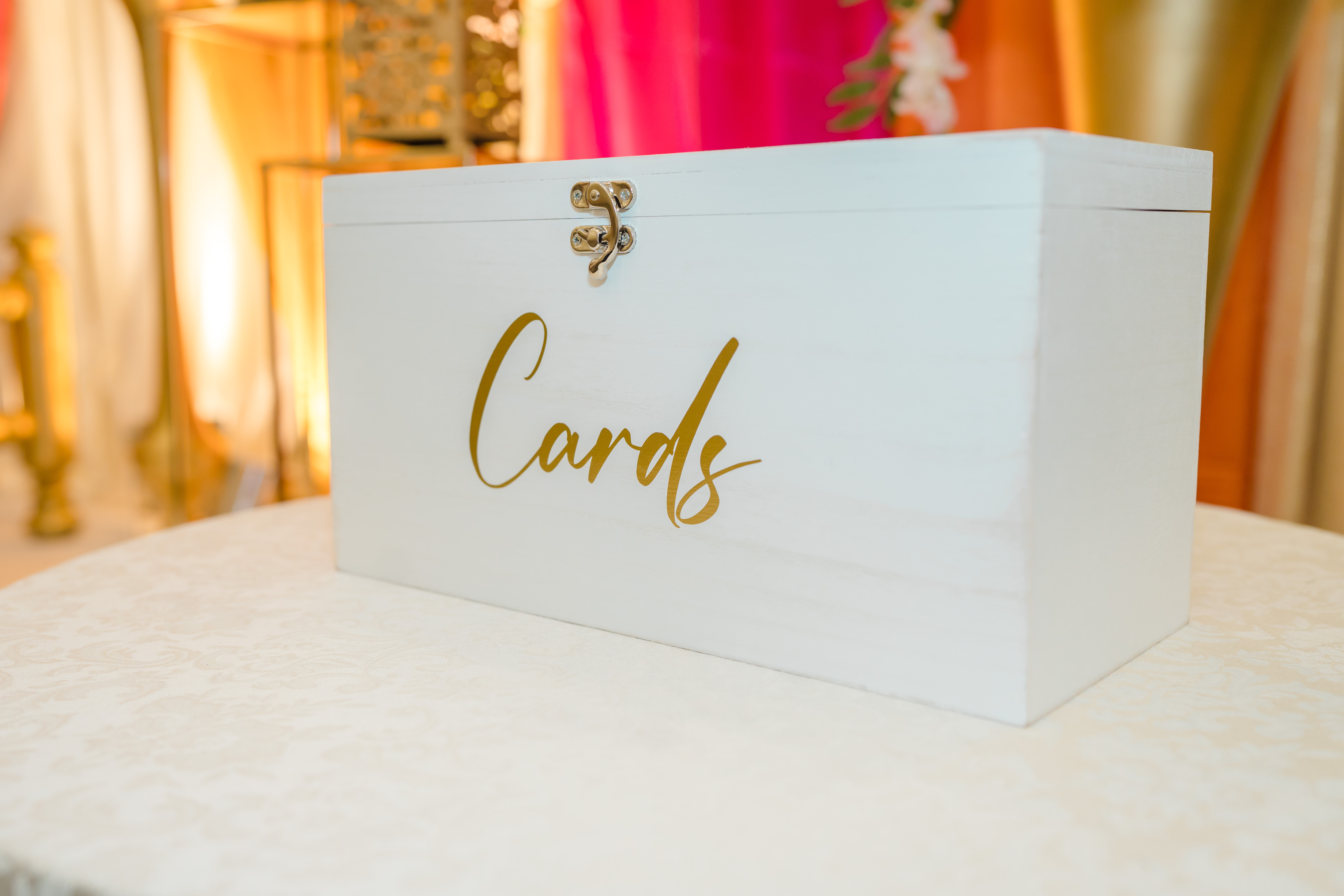 Wedding decor with floral backdrop design