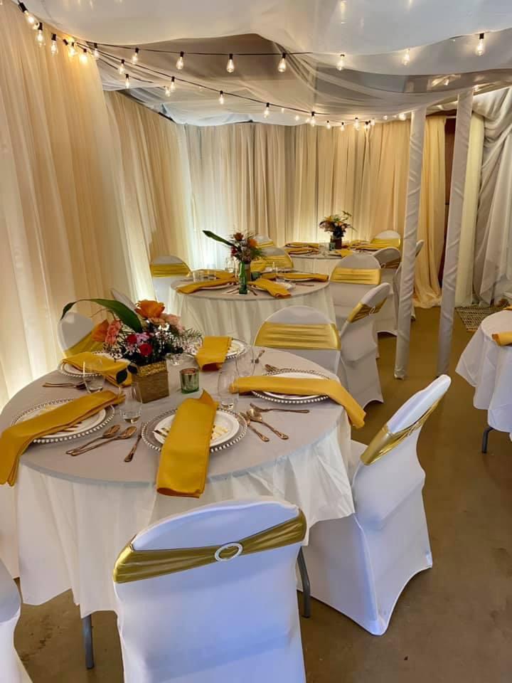 Elegant wedding decor moment at celebration